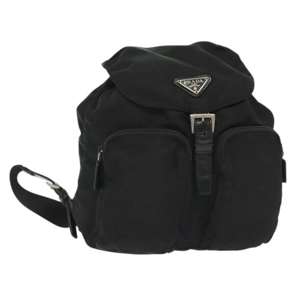 PRADA Backpack Nylon Black Silver - Picture 1 of 10